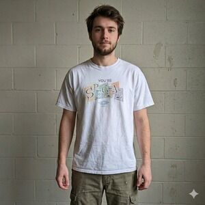 Fallout T-Shirt Size Medium White You're SPECIAL Graphic Tee Bethesda Gamer Core